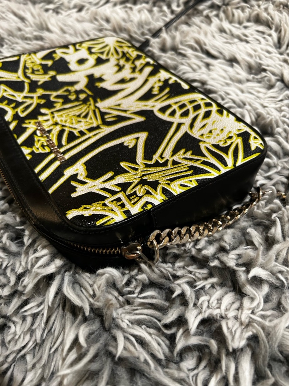 Michael Kors Jet Set Graffiti Printed Camera Crossbody Bag